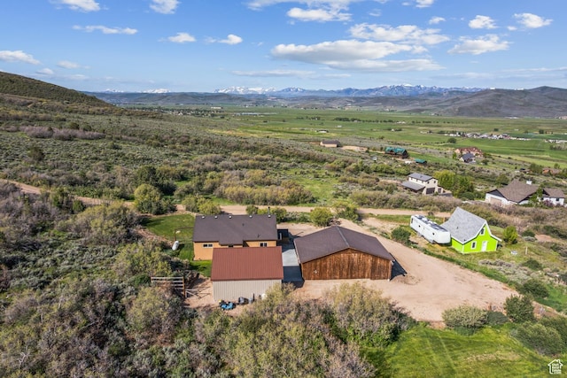 1586 Splendor Valley Rd, Kamas, UT 84036 - aerial view of property and surrounding area featuring a mountain backdrop