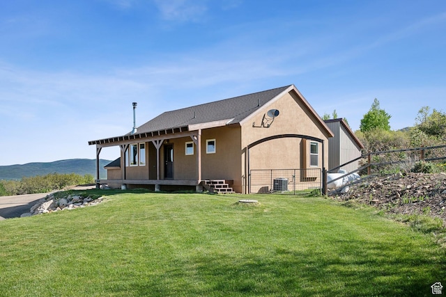 1586 Splendor Valley Rd, Kamas, UT 84036 - rear view of property with central air condition unit and stucco siding