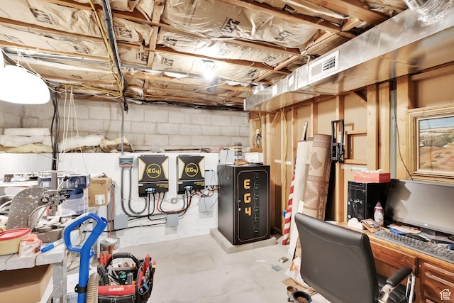 5756 S 4540 W, Kearns, UT 84118 - unfinished basement featuring visible vents and concrete block wall