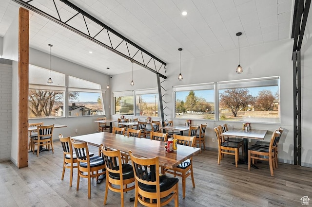 63 E Main, Bicknell, UT 84715 - dining space with recessed lighting and wood finished floors