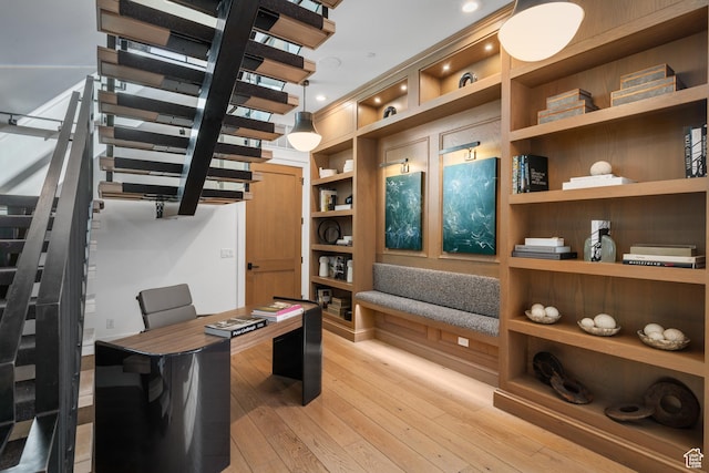 4554 N Forestdale Dr Unit A1, Park City, UT 84098 - office space featuring recessed lighting, light wood finished floors, and built in shelves