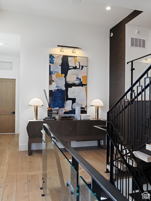 4554 N Forestdale Dr Unit A1, Park City, UT 84098 - interior space with recessed lighting, baseboards, hardwood / wood-style flooring, and visible vents