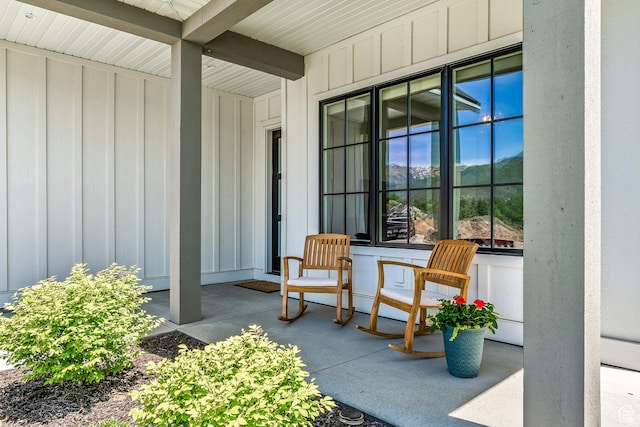 522 N Farmhouse Way, Midway, UT 84049 - property entrance with board and batten siding and covered porch