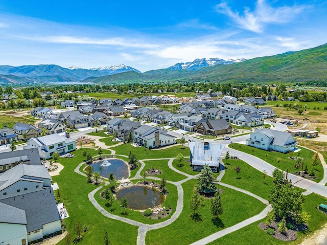 522 N Farmhouse Way, Midway, UT 84049 - birds eye view of property with a water and mountain view and a residential view