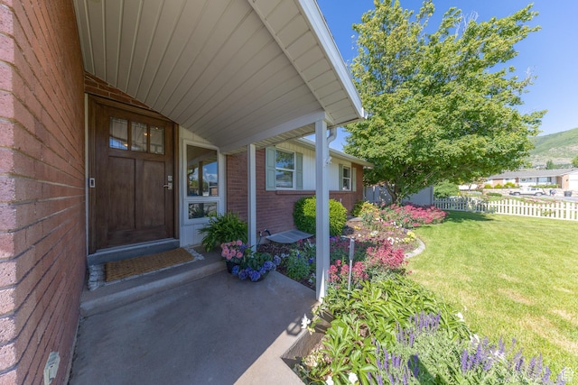 1145 Creek View Dr, Fruit Heights, UT 84037 - property entrance featuring brick siding and a mountain view