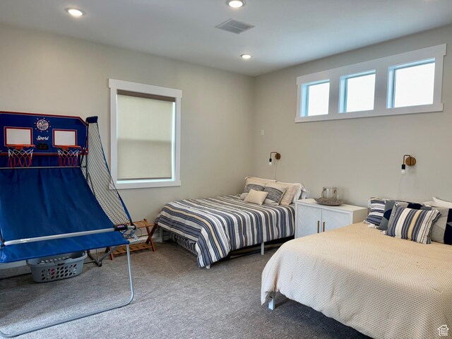 2774 S Chukar Dr, Garden City, UT 84028 - carpeted bedroom featuring visible vents and recessed lighting