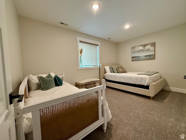 2774 S Chukar Dr, Garden City, UT 84028 - carpeted bedroom with baseboards, recessed lighting, and visible vents
