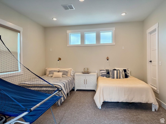 2774 S Chukar Dr, Garden City, UT 84028 - bedroom featuring carpet flooring, recessed lighting, and visible vents