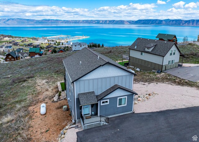 660 N Cambry Dr, Garden City, UT 84028 - drone / aerial view with a water and mountain view