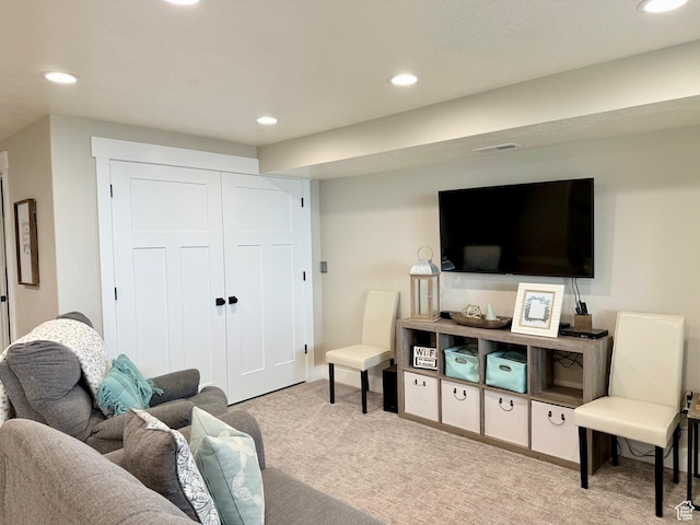 660 N Cambry Dr, Garden City, UT 84028 - living area with carpet floors and recessed lighting