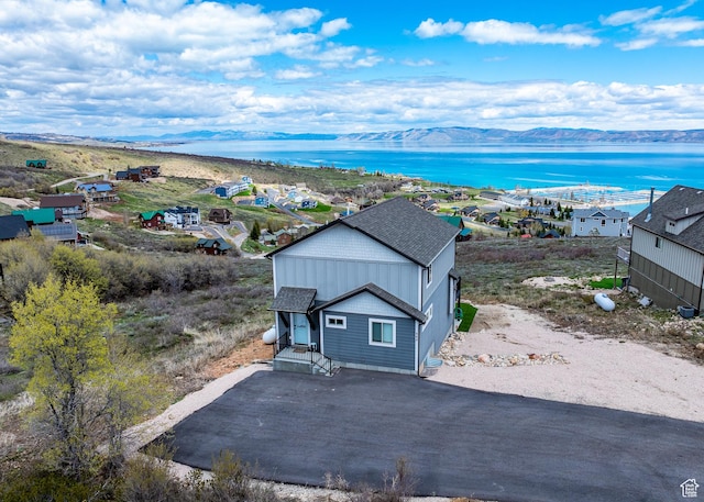 660 N Cambry Dr, Garden City, UT 84028 - birds eye view of property with a water and mountain view
