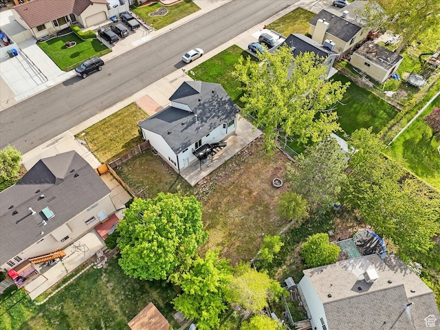 drone / aerial view with a residential view