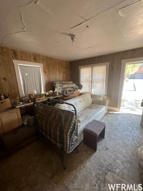 390 W Sandy Ln, Salina, UT 84654 - bedroom featuring wooden walls