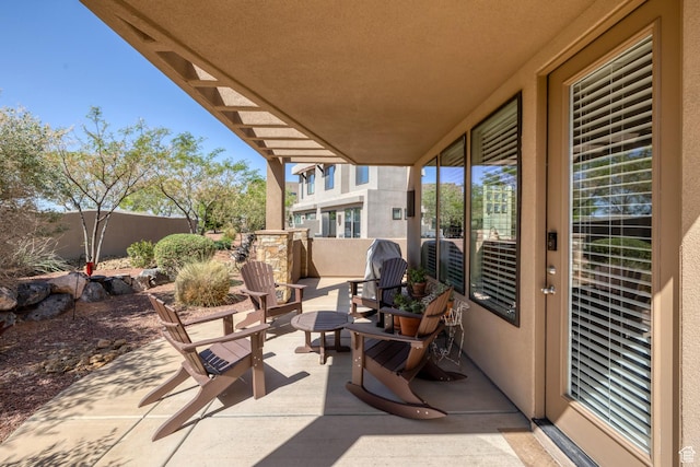 1677 W Escapes Dr Unit 103, St George, UT 84770 - view of patio / terrace featuring fence