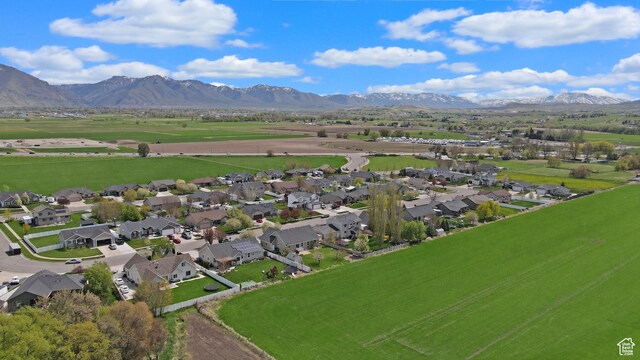 633 N 800 E, Wellsville, UT 84339 - drone / aerial view with a residential view and a mountain view