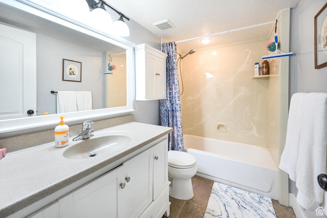 633 N 800 E, Wellsville, UT 84339 - full bathroom featuring toilet, visible vents, shower / bath combo, and vanity