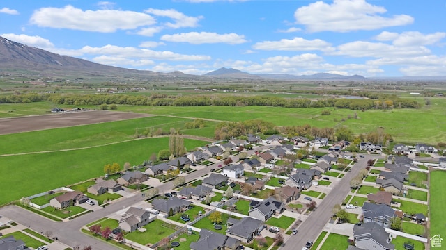 633 N 800 E, Wellsville, UT 84339 - drone / aerial view featuring a residential view and a mountain view