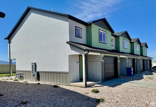 view of home's exterior with an attached garage