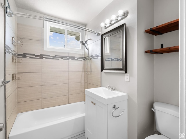 3084 W 3875 S, West Valley City, UT 84119 - bathroom with vanity, toilet, and shower / washtub combination