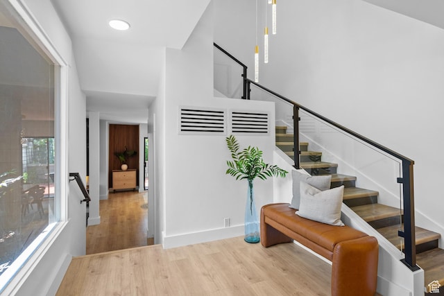 4758 S Ichabod St, Holladay, UT 84117 - staircase featuring wood finished floors