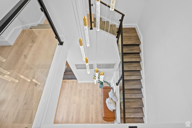 4758 S Ichabod St, Holladay, UT 84117 - staircase featuring wood finished floors