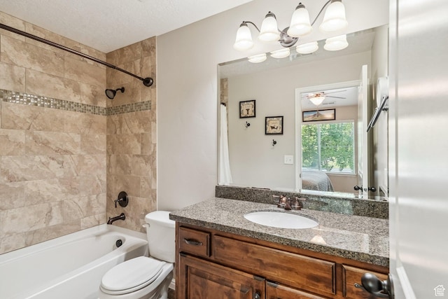1069 N Independence Ave, Provo, UT 84604 - full bathroom with ensuite bath, vanity, shower / washtub combination, toilet, and ceiling fan