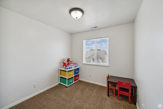 1069 N Independence Ave, Provo, UT 84604 - rec room with carpet floors, a textured ceiling, and baseboards