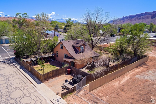 210 S 400 E, Moab, UT 84532 - aerial view of property and surrounding area featuring a mountain backdrop