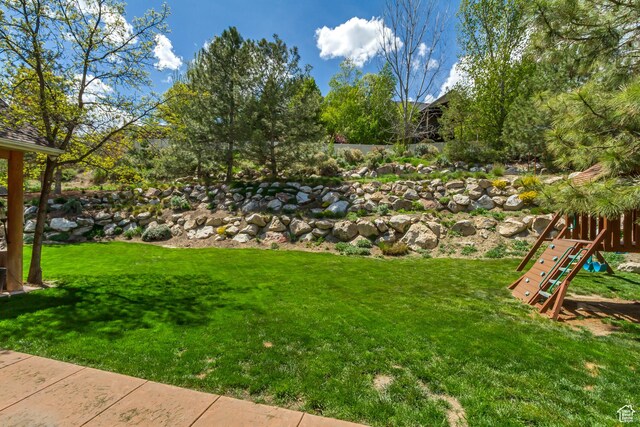 11362 Palisade View Dr, South Jordan, UT 84095 - view of yard with a playground