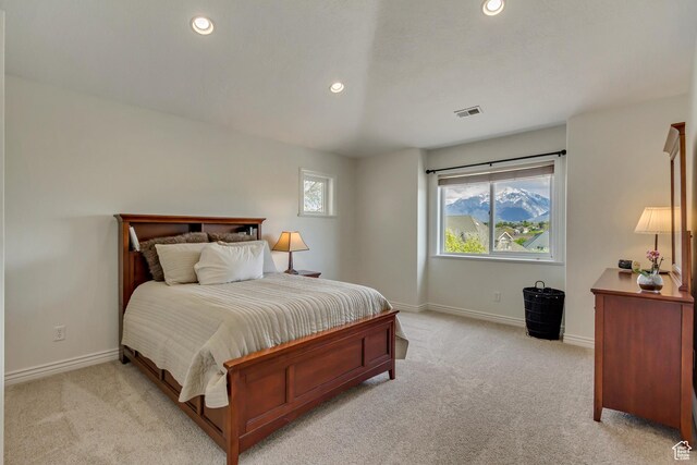 11362 Palisade View Dr, South Jordan, UT 84095 - bedroom featuring baseboards, light colored carpet, and visible vents