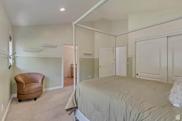 11362 Palisade View Dr, South Jordan, UT 84095 - carpeted bedroom featuring baseboards, recessed lighting, ensuite bath, and a closet