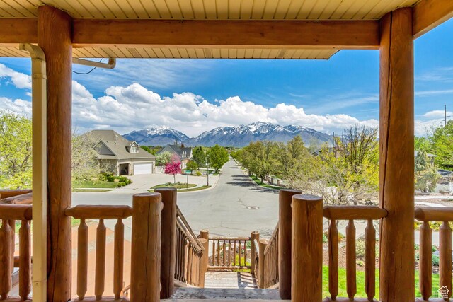11362 Palisade View Dr, South Jordan, UT 84095 - exterior space with a mountain view and covered porch
