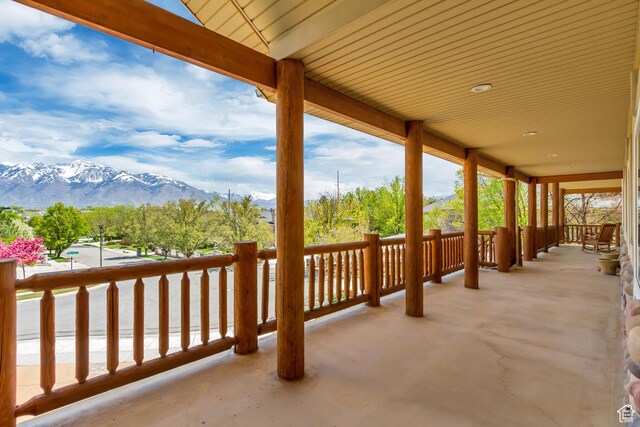 11362 Palisade View Dr, South Jordan, UT 84095 - view of patio / terrace featuring a mountain view
