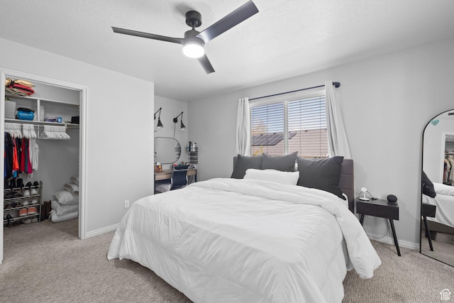 10751 S Pine Shadow Rd W, South Jordan, UT 84009 - carpeted bedroom featuring a closet, baseboards, and ceiling fan