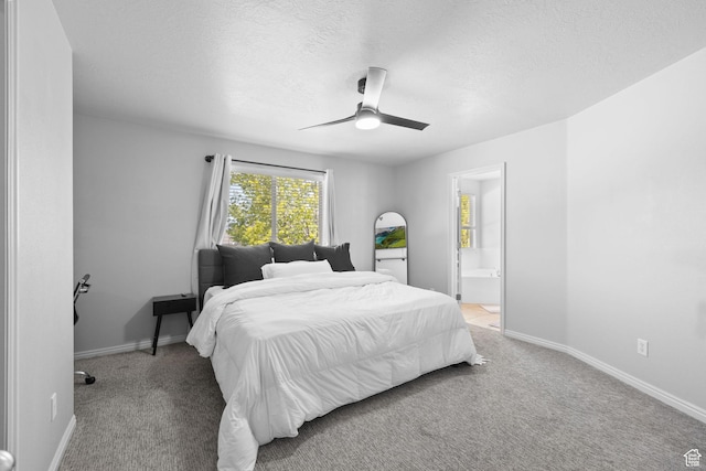 10751 S Pine Shadow Rd W, South Jordan, UT 84009 - bedroom featuring a textured ceiling, carpet, baseboards, and a ceiling fan