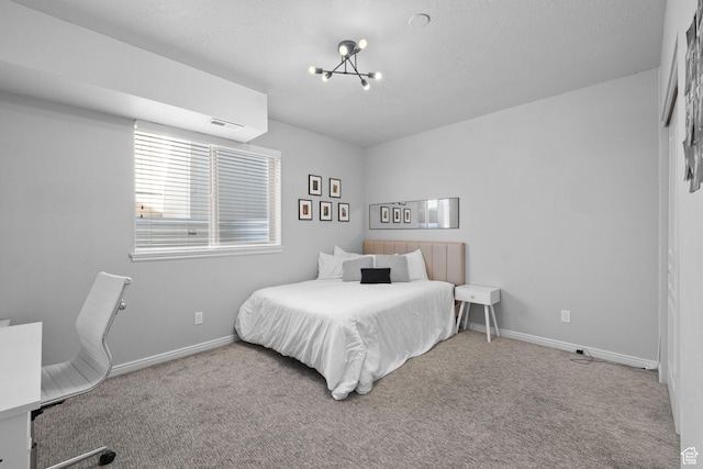 10751 S Pine Shadow Rd W, South Jordan, UT 84009 - bedroom featuring a chandelier, carpet flooring, and baseboards