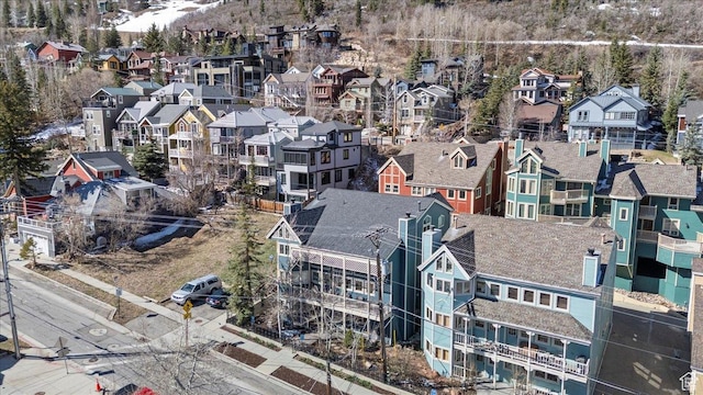drone / aerial view with a residential view
