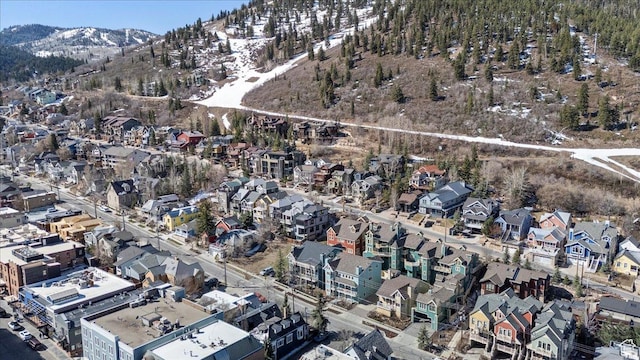 bird's eye view with a mountain view and a residential view