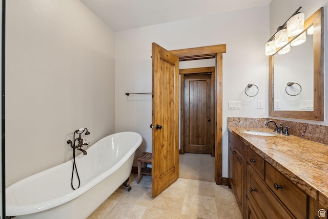 3250 E Thunderhawk Trl, Heber City, UT 84036 - full bathroom with a freestanding tub and vanity