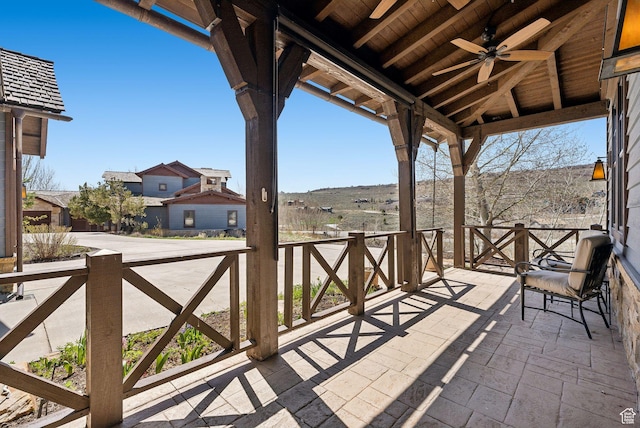 3250 E Thunderhawk Trl, Heber City, UT 84036 - view of patio featuring ceiling fan