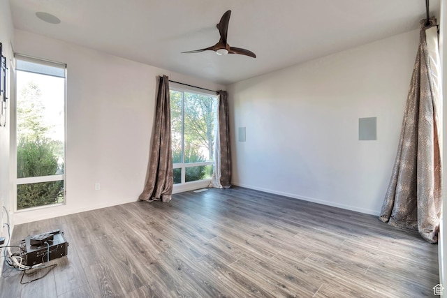 11611 S Alexandria W, South Jordan, UT 84009 - unfurnished room featuring a ceiling fan, baseboards, and wood finished floors