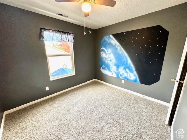863 S 1520 E, Spanish Fork, UT 84660 - carpeted empty room with a ceiling fan, baseboards, and visible vents