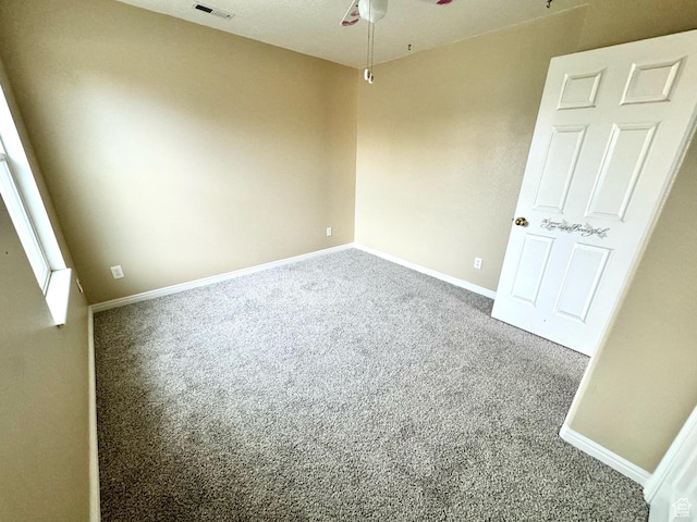 863 S 1520 E, Spanish Fork, UT 84660 - carpeted empty room featuring ceiling fan, visible vents, and baseboards