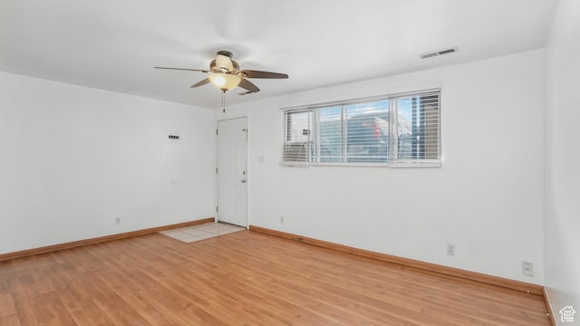 434 S 700 W Unit 4, Provo, UT 84601 - unfurnished room featuring baseboards, a ceiling fan, light wood finished floors, and visible vents