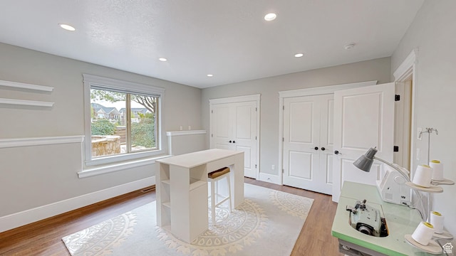 997 W 675 S, Mapleton, UT 84664 - unfurnished office featuring wood finished floors, baseboards, and recessed lighting