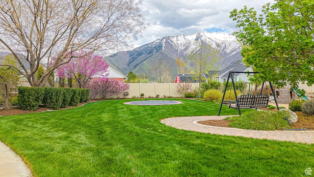 997 W 675 S, Mapleton, UT 84664 - view of yard with a playground and a mountain view