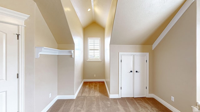 997 W 675 S, Mapleton, UT 84664 - additional living space with lofted ceiling, light carpet, and baseboards