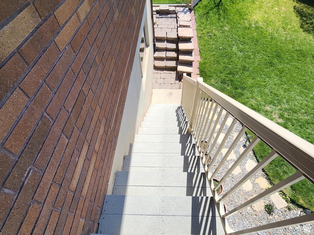 view of stairway