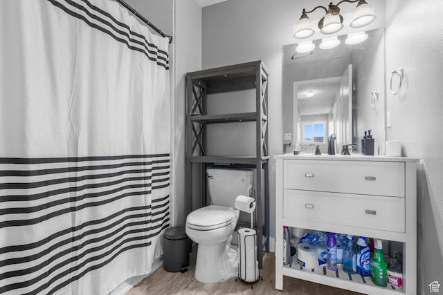 1635 W 700 S, Lehi, UT 84043 - full bath featuring vanity, curtained shower, toilet, and wood finished floors