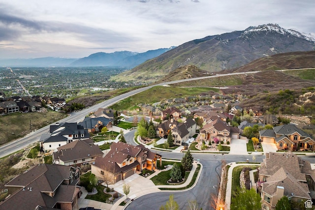 1263 E Wild Maple Ct, Draper, UT 84020 - bird's eye view with a mountain view and a residential view